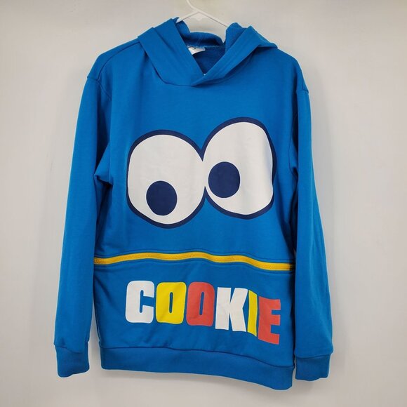 Universal Studios Japan Cookie Monster Zipper Pocket Pullover Sweatshirt Medium - Picture 1 of 11